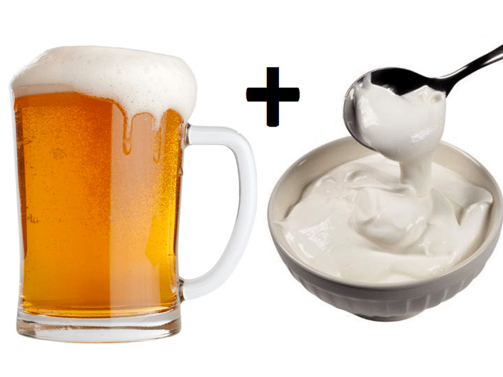効能を高めるビールとサワークリーム